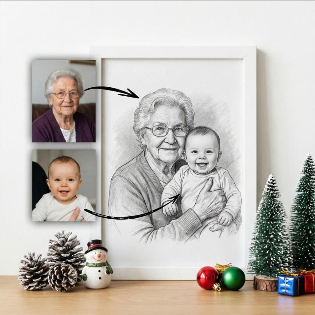 Exemplo de montagem de fotos de pessoas falecidas